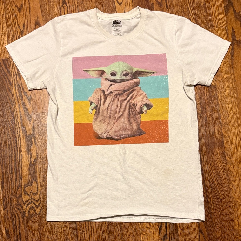 Star Wars Grogu Pastel Striped T-Shirt